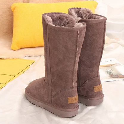 Jasmine – Bottes en Cuir Véritable Imperméables avec Fourrure Australienne