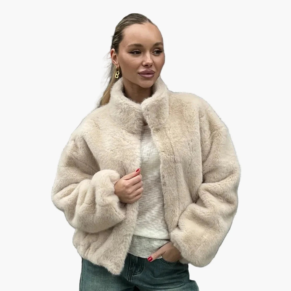 Veste femme élégante style urbain coupe oversize pour l'hiver