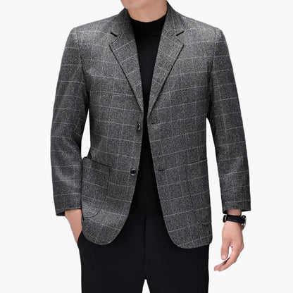 Veste de costume homme à carreaux élégante pour affaires et occasions formelles