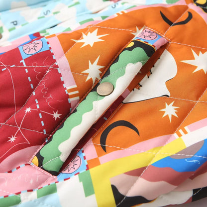 Veste matelassée patchwork style bohème pour femme - Mode urbaine et originale