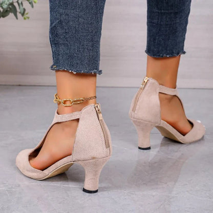 Medium-heeled women's shoes elegant evening style