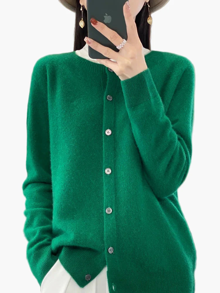 Cardigan élégant femme style décontracté parfait pour l'automne et l'hiver