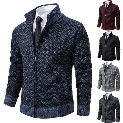 Mick – Cardigan en polaire douillet pour hommes avec zip