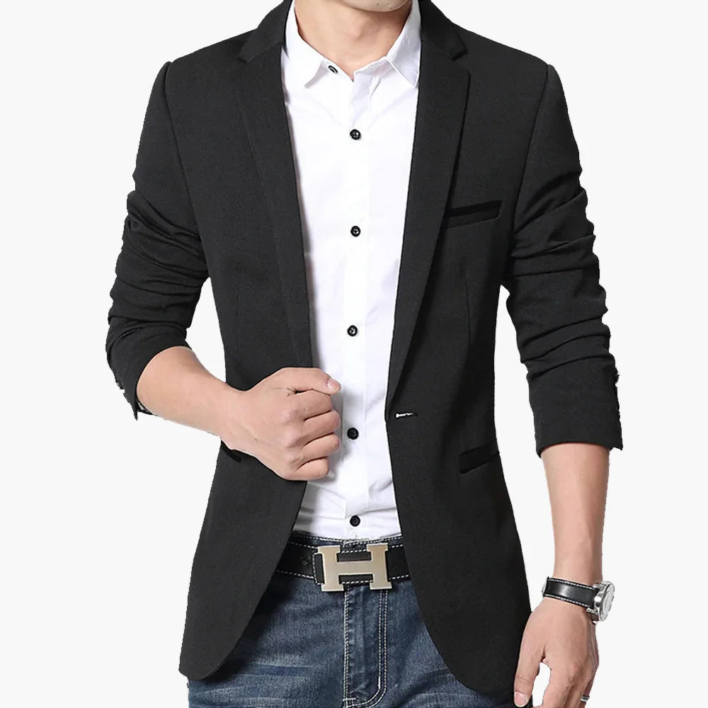 Veste blazer décontractée pour homme – Style moderne et élégant pour affaires ou loisirs