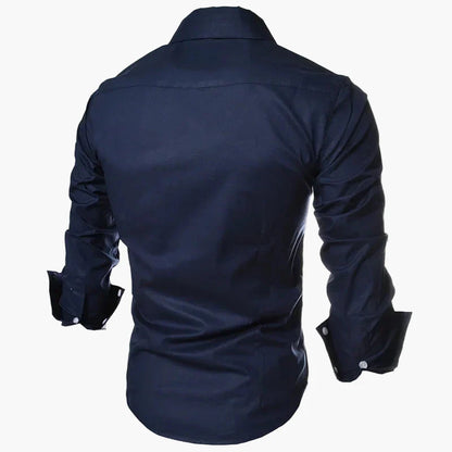 Chemise élégante habillée pour homme à manches longues style moderne