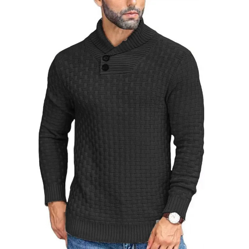 Isaac – Pull Col Roulé Monochrome Cozy pour Hommes