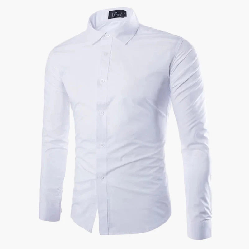 Chemise Homme Élégante Manches Longues Slim Fit pour Affaires et Loisirs
