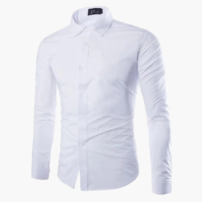 Chemise Homme Élégante Manches Longues Slim Fit pour Affaires et Loisirs