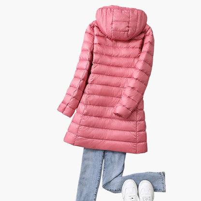 Manteau long matelassé à capuche pour femme, style décontracté, idéal pour l'hiver