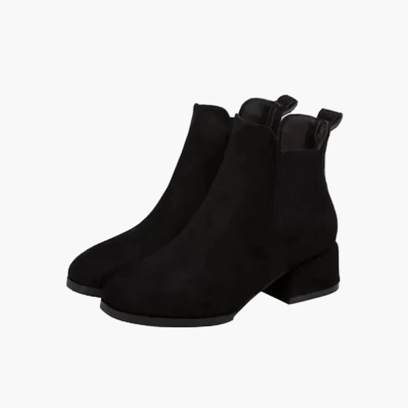 Bottines Chelsea Femme Élégantes à Talon Bloc pour Usage Quotidien et Urbain