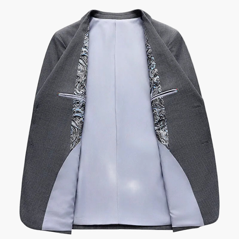 Veste de costume homme élégante style affaires, coupe moderne, idéale pour bureau et événements formels