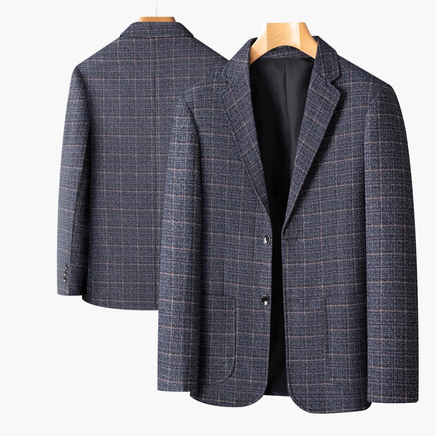 Veste Blazer Décontractée Homme Carreaux Style Élégant Pour Affaires et Quotidien