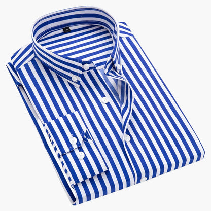 Chemise à Rayures Élégante pour Homme – Style Classique et Polyvalent