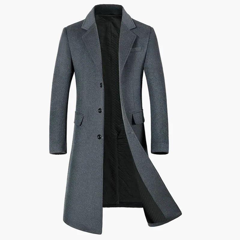 Manteau long homme style élégant pour affaires et occasions formelles