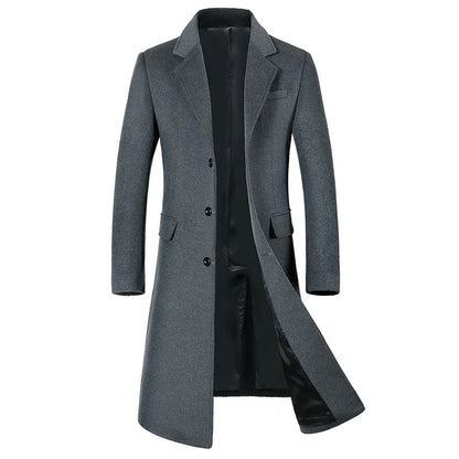 Manteau long homme style élégant pour affaires et occasions formelles