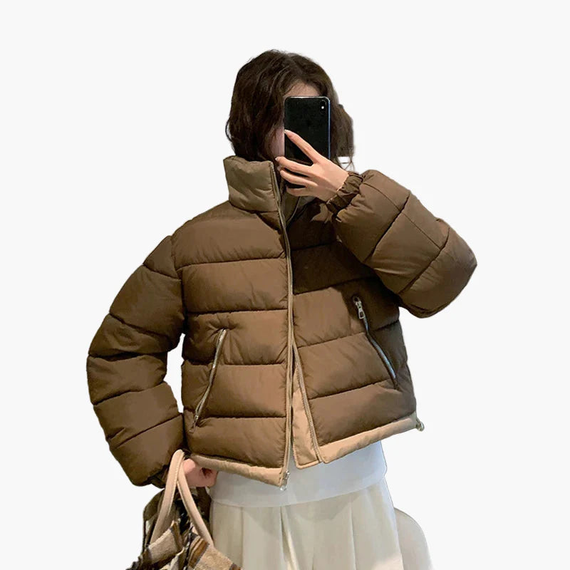 Veste doudoune décontractée pour femme, style urbain, idéale pour l’hiver et les activités de plein air