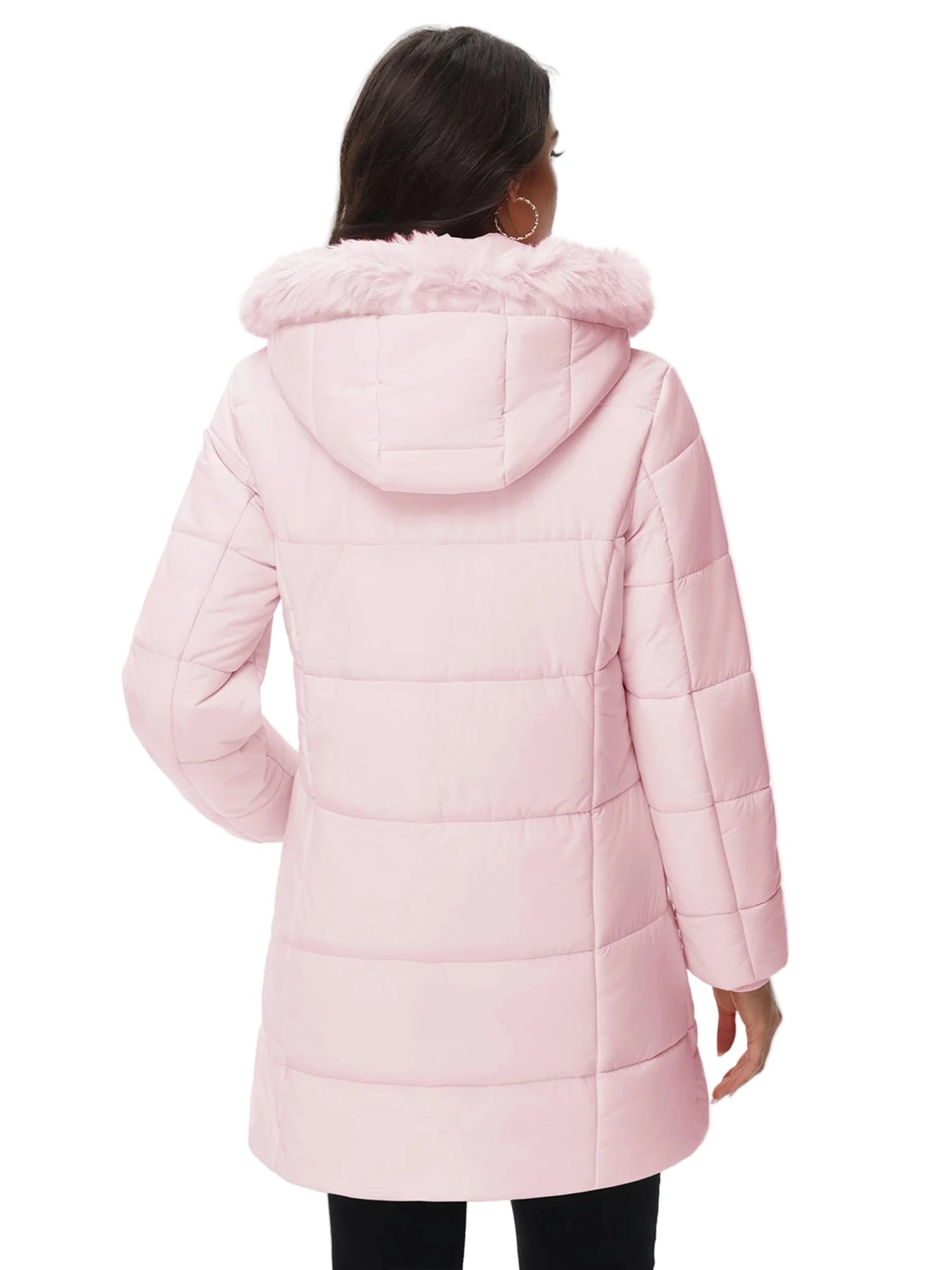 Manteau long doudoune à capuche pour femme, style urbain, usage quotidien et activités extérieures