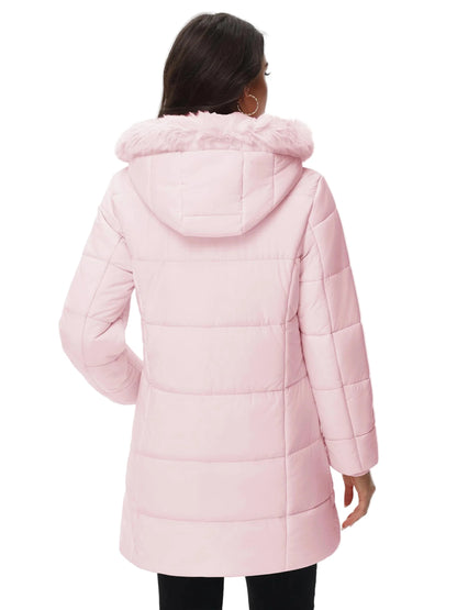 Manteau long doudoune à capuche pour femme, style urbain, usage quotidien et activités extérieures
