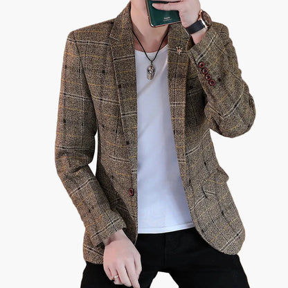 Blazer décontracté homme style urbain chic pour occasions et sorties