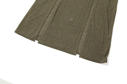Robe Maxi à Col Bénitier, Sans Manches, Fendue et Creuse, à Capuche
