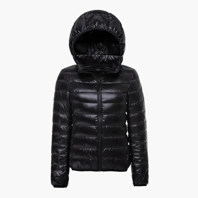 Veste doudoune à capuche pour femme, style urbain léger et chaud, idéale pour l'hiver
