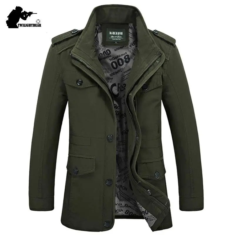 Veste militaire décontractée pour homme style urbain – Manteau automne/hiver élégant