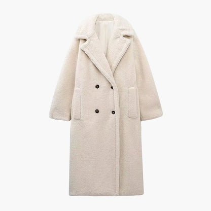 Manteau long femme style oversize élégant pour l'hiver