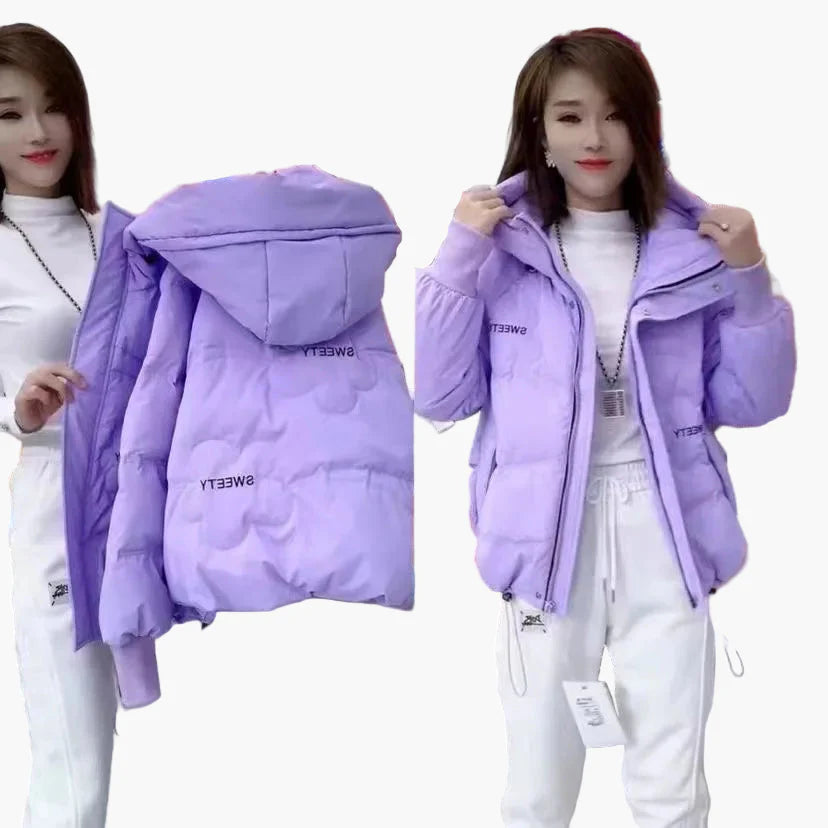 Veste d'hiver décontractée pour femme avec capuche, style urbain, idéale pour temps froid