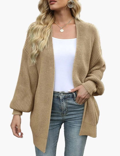 Gilet Cardigan Décontracté Femme Style Oversize pour Automne et Hiver