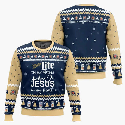 Pull de Noël homme style ugly sweater humour bière, fête et détente
