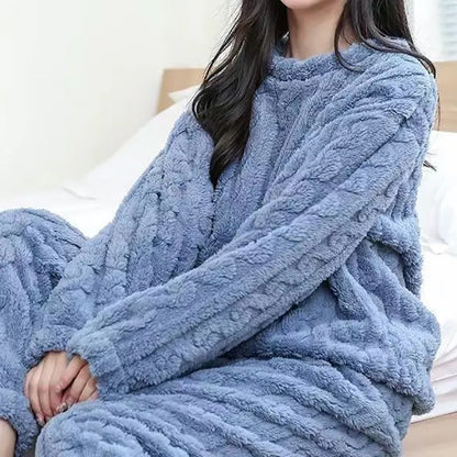 Regina - Warmes Teddy Fleece Pyjama Set für Frauen