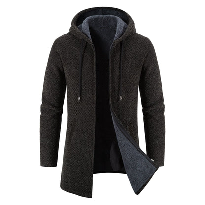 Thomas – Manteau Long d'Hiver pour Hommes avec Capuche Élégante