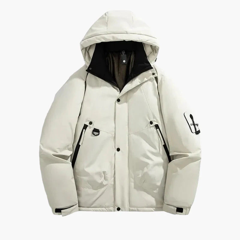 Veste d'hiver homme style urbain, épaisse et chaude, idéale pour l'extérieur et la ville