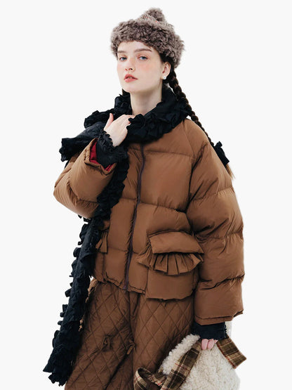 Veste matelassée oversize femme style rétro décontracté d'hiver