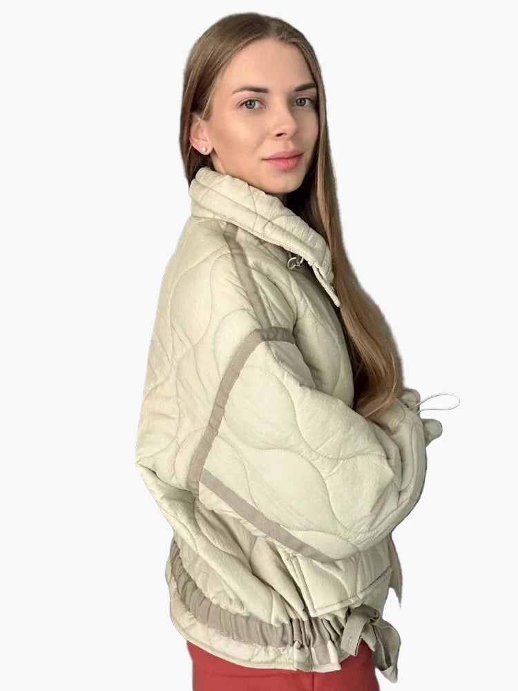 Veste matelassée décontractée pour femme, style urbain tendance, idéale pour l'automne et l'hiver