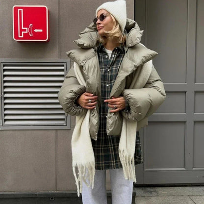 Doudoune courte oversize femme style urbain tendance hiver