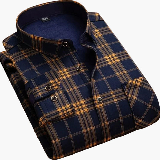 Chemise à carreaux décontractée pour homme, style classique élégante, idéale pour un look quotidien ou professionnel