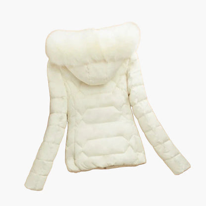 Doudoune Femme Élégante avec Capuche Large et Fermeture Zippée - Style Hiver Urbain