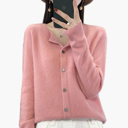 Cardigan élégant femme style décontracté parfait pour l'automne et l'hiver