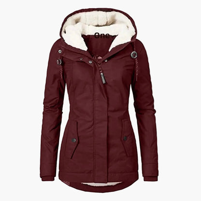 Veste d’Hiver Femme Style Urbain avec Capuche Doublée – Élégance Quotidienne et Confort Thermique