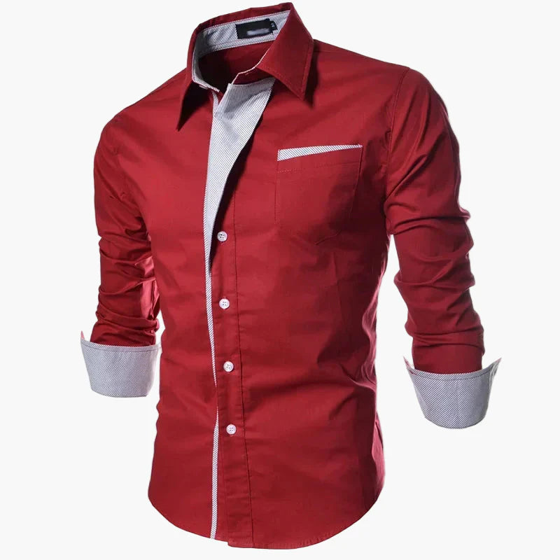 Chemise élégante habillée pour homme à manches longues style moderne