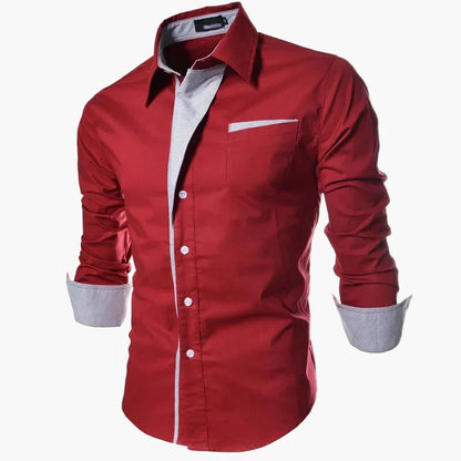 Chemise élégante habillée pour homme à manches longues style moderne