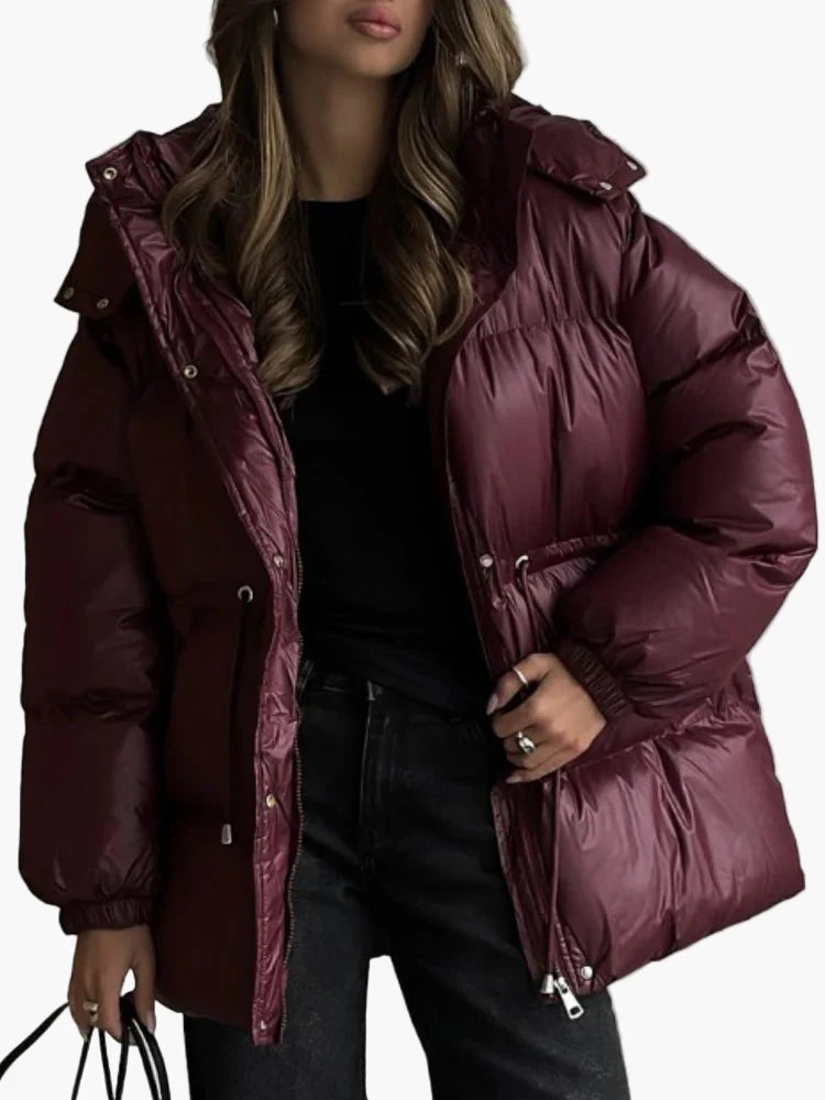 Veste doudoune femme coupe longue style urbain hiver