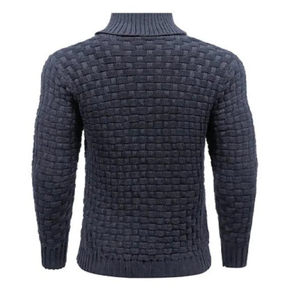 Isaac – Pull Col Roulé Monochrome Cozy pour Hommes