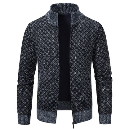 Mick – Cardigan en polaire douillet pour hommes avec zip