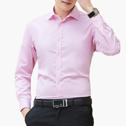 Chemise Classique Homme Manches Longues Élégante Affaires et Bureau