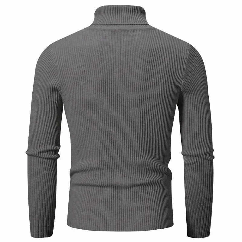 Toby – Pull à col montant ajusté en tricot pour homme