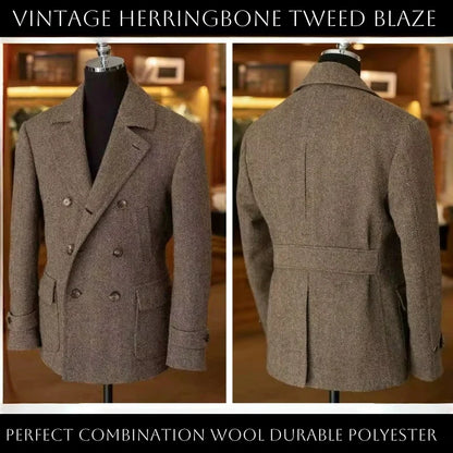 Veste blazer croisée style vintage pour homme – Élégance classique pour occasions habillées et décontractées