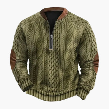 Sweat-shirt homme col rond style patchwork sportswear chic pour automne et hiver