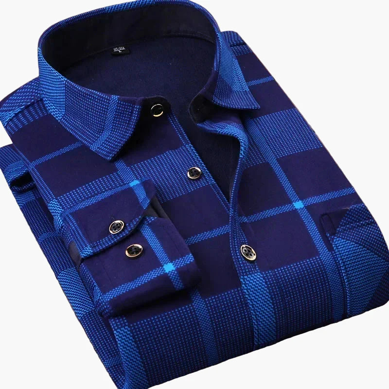 Chemise à carreaux décontractée pour homme, style classique élégante, idéale pour un look quotidien ou professionnel